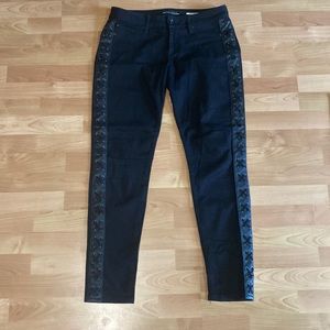 Lovesick Black Lace Up Skinny Jeans